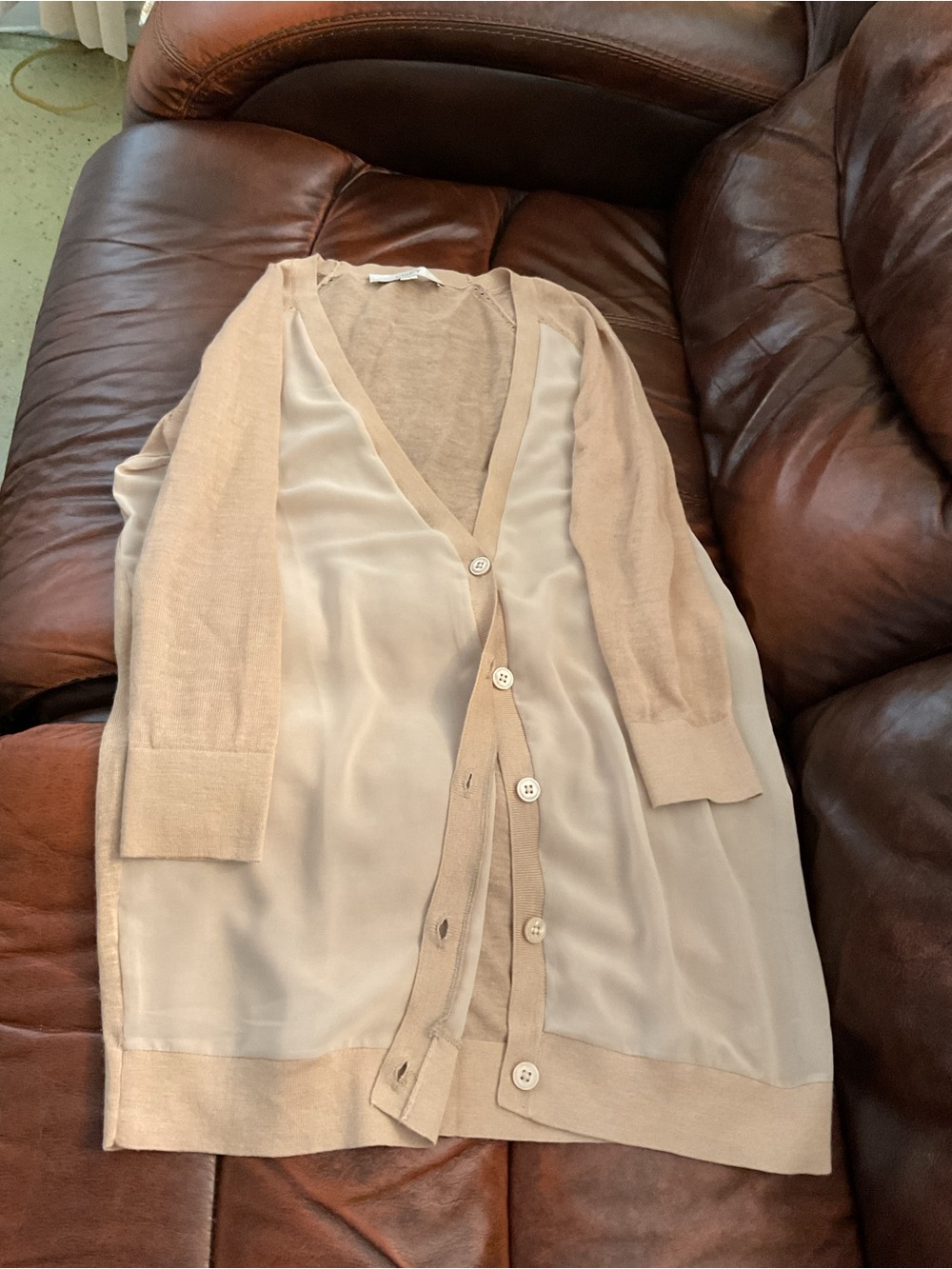 Long,Light,Beige Cardigan by Ann Taylor
Loft